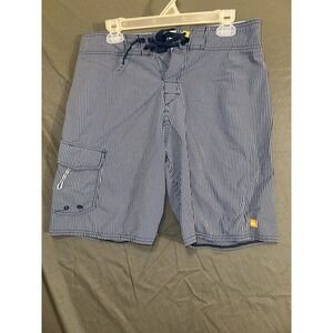 Quiksilver Striped Board Shorts Mens 31 Blue Swim Trunks‎